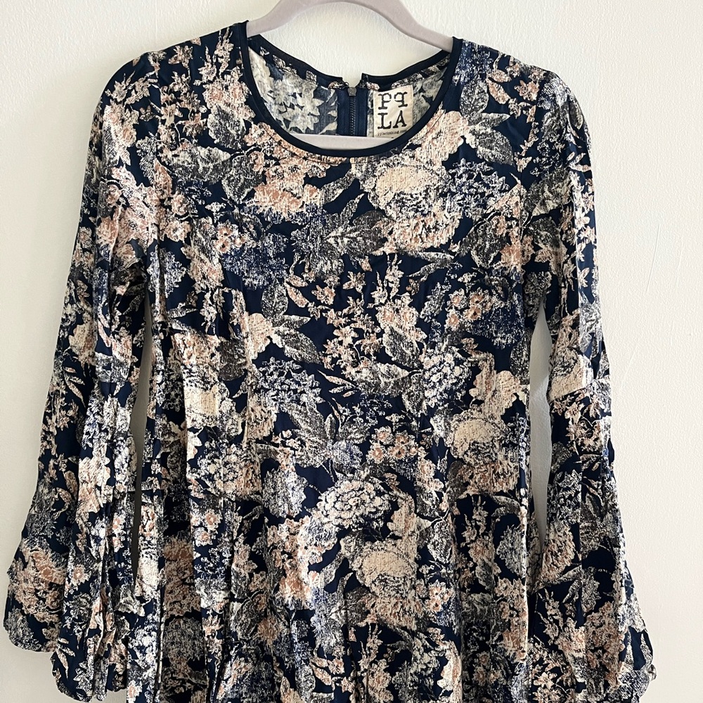 Floral Navy Blue Mini Dress